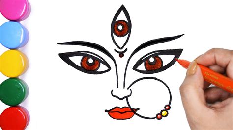 Navratri Special | Draw Maa Durga | Goddess Durga Painting | How to ...