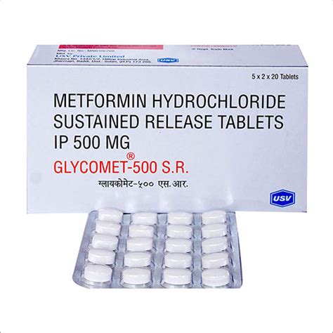 Metformin Hydrochloride SR Tablets 500 mg Manufacturer,Exporter,Supplier