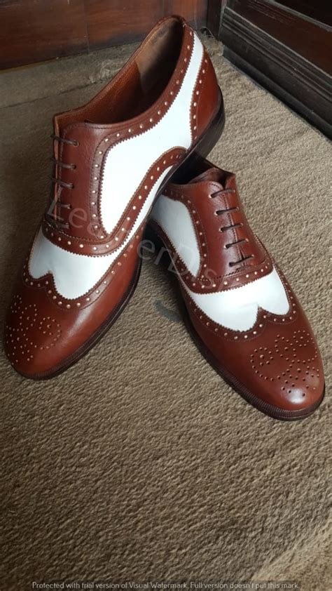 Men's Spectator Shoes Classic Handmade Leather Wingtips - Etsy