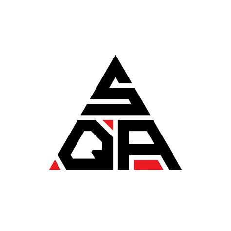 SQA triangle letter logo design with triangle shape. SQA triangle logo ...