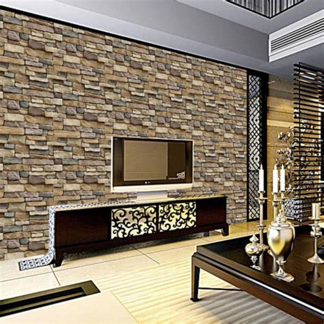 Stone Peel and Stick Wallpaper - Self Adhesive Wallpaper - Peel and Stick Backsplash Wall Paper ...