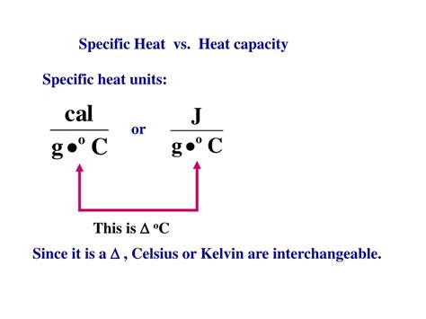 PPT - Specific Heat vs. Heat capacity PowerPoint Presentation, free download - ID:6620240