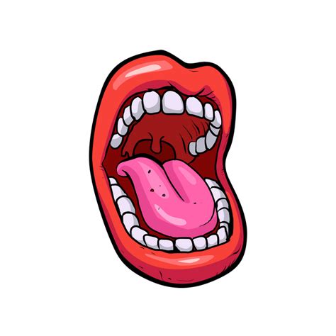 cartoon mouth. Art Print by mario's - X-Small Pop Art Painting, Pouring ...