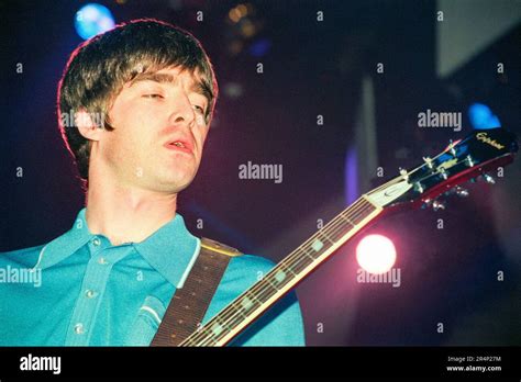 Noel Gallagher of Oasis at Cardiff International Arena CIA on the (What’s The Story) Morning ...