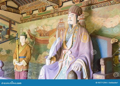 Zhuge Liang Statue At Guandi Temple. A Famous Historic Site In Datog, Shanxi, China. Stock Photo ...