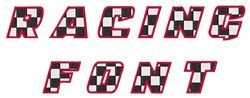 RACING FONT Embroidery Font | AnnTheGran