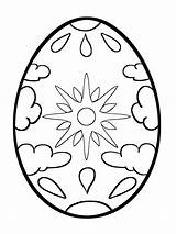 Coloriage Oeuf de Pâques Simple  Dessin Gratuit à Imprimer sketch template