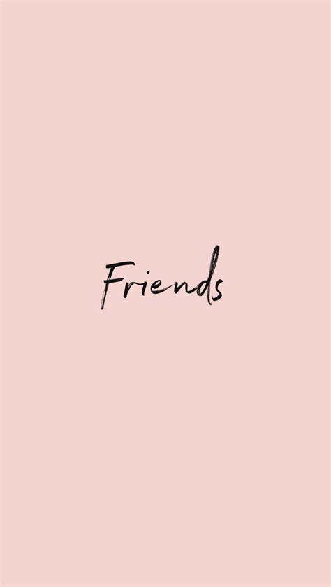 Download Friends Logo Peach Background Wallpaper | Wallpapers.com