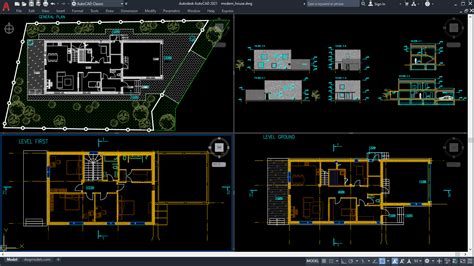 Modern House Plan [DWG]