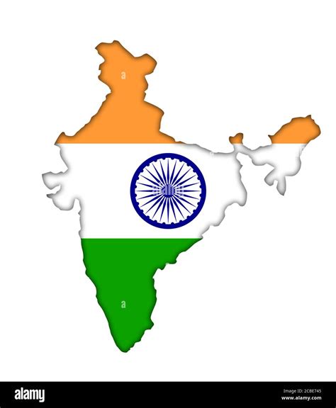 India map flag icon Stock Photo - Alamy