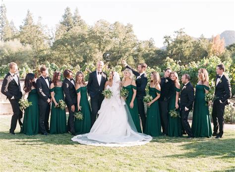 An Elegant Emerald Green and Black Wedding at the Vintage Estate ...