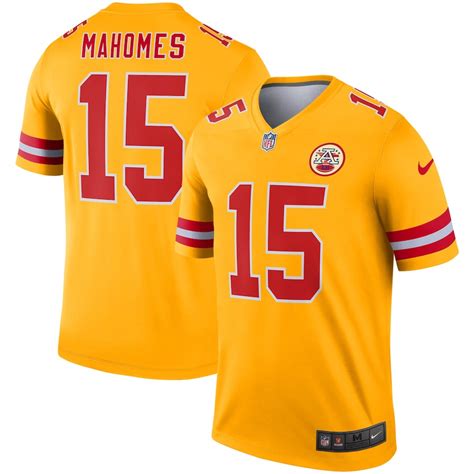 Men's Nike Patrick Mahomes Yellow Kansas City Chiefs Inverted Legend - Jersey