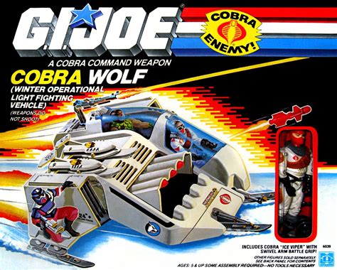 Box art for the Cobra W.O.L.F. (Winter Operational Light Fighting Vehicle), with driver Ice ...