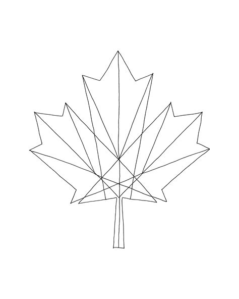 Maple Leaf Line Drawing at PaintingValley.com | Explore collection of Maple Leaf Line Drawing