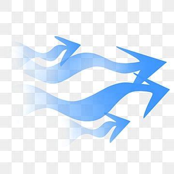 Wave Arrow Clipart PNG Images, Blue Wave Flow Gradient Arrow, Airflow ...