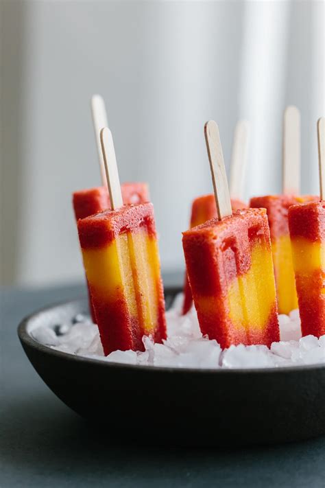 Mango Strawberry Popsicles | Downshiftology