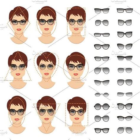 Woman sunglasses shapes. 9 faces. | Glasses for round faces, Round face sunglasses, Fashion eye ...