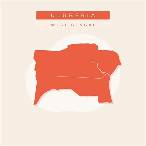 Mapa vectorial de la ilustración de Uluberia | Vector Premium