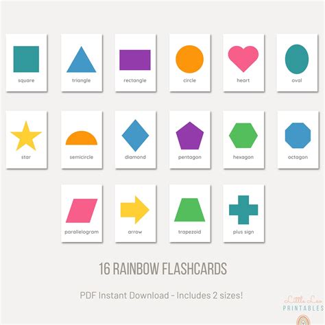 Shapes Flashcards, Basic Geometric Shapes, Toddler Preschool Circle ...