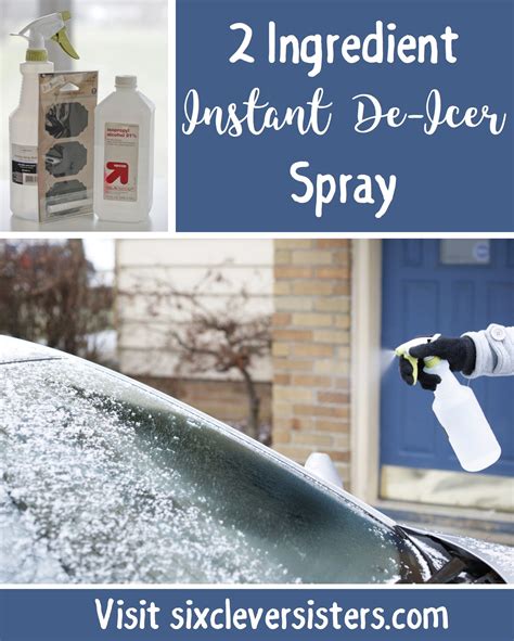 2 Ingredient Instant De-Icer Spray - Six Clever Sisters | Deicer spray, Homemade laundry ...