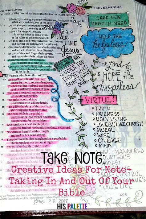 Take Note: Creative Ideas For Note-Taking In And Out Of Your Bible ...