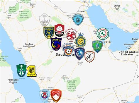 2021 Saudi Professional League Map | League, Map, Tabuk