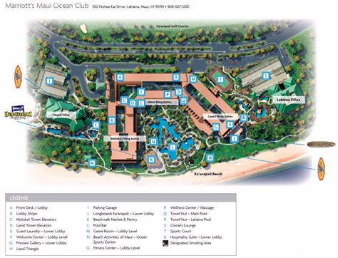 Map Layout Marriott's Maui Ocean Club