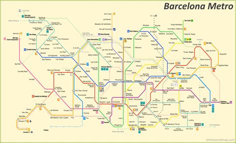 Barcelona Metro Map - Ontheworldmap.com