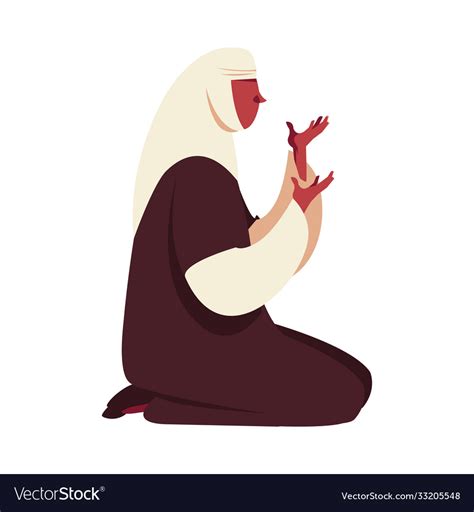 Muslim woman praying design Royalty Free Vector Image