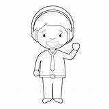 Easy Coloring Cartoon Vector Illustration Of A Telemarketing Phone  sketch template