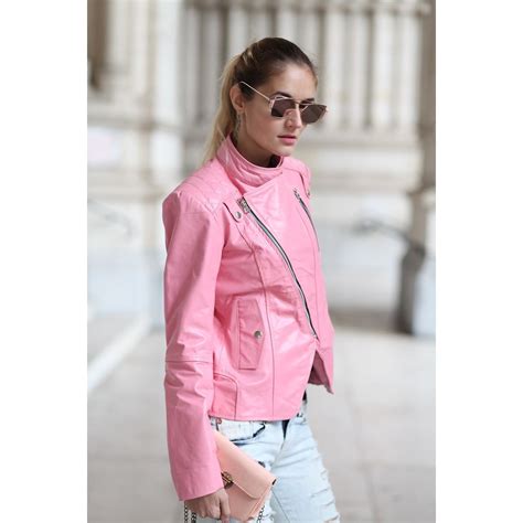 Pink Leather Jacket | Light Pink Leather Jackets for Women - Leather Skin Shop