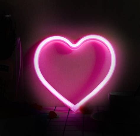 Led Neon Sign Pink Heart Neon Led Sign Pink Heart Neon Wall | Etsy in ...