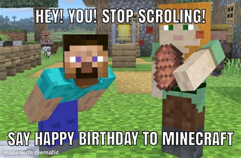 Happy Birthday Minecraft Minecraft Funny Minecraft Memes Funny Memes ...