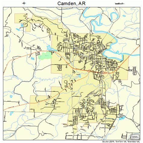 Camden Arkansas Street Map 0510720