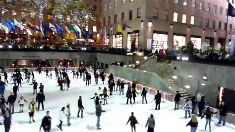 Ice skating at Rockefeller Center, New York City HD - YouTube