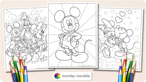 Mickey Mouse And Minnie Mouse Coloring Pages