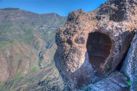 Cave Dwellings at Roque Bentayga at Gran Canaria, Canary Islands, Spain ...