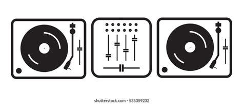 DJ Turntable Royalty Free Stock SVG Vector and Clip Art