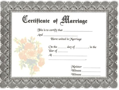 Blank Marriage Certificate | Jimmie Joe and Mama Sue | Pinterest