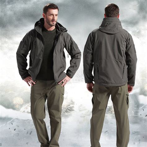 FREE SOLDIER Tactical Jacket Soft Shell Fleece Water Repellent Coat ...