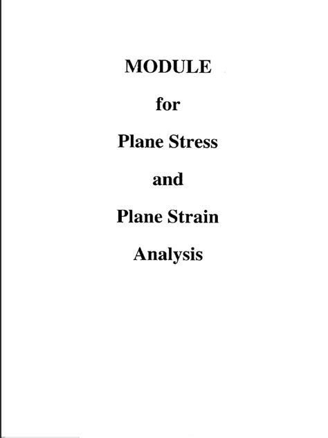 Plane Stress & Plane Strain Example | PDF | Chemical Engineering ...