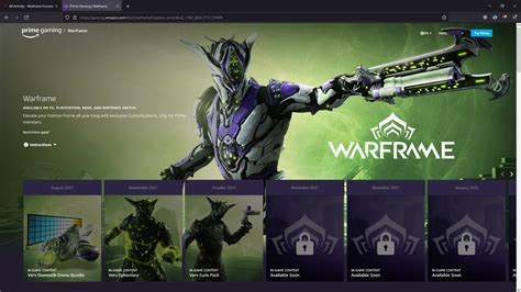 Prime Gaming Rewards Aug-Sept-Oct - General Discussion - Warframe Forums