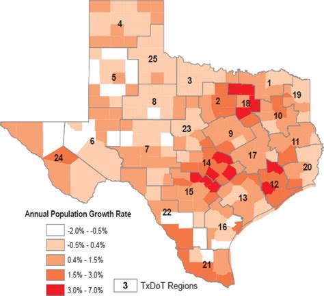 Texas Population By County Map