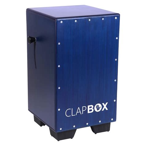 Clapbox Adjustable Snare Cajon CB40- Blue, Birch Wood (H:50 W:30 L:30) - 3 Internal Snares ...