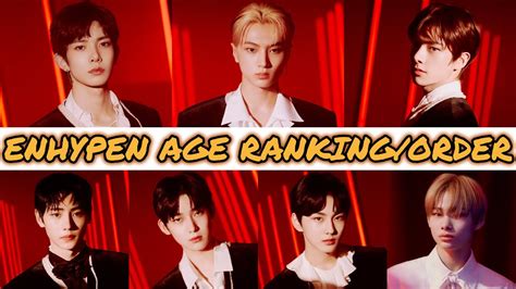 [DEC. 2020] ENHYPEN AGE RANKING/ORDER (OLDEST TO YOUNGEST) - YouTube