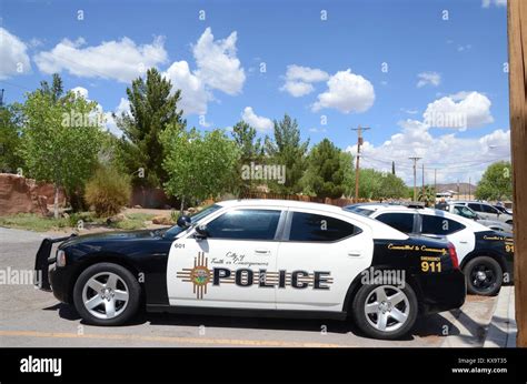 parked police cars in truth or consequences new mexico USA Stock Photo ...