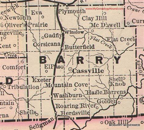 Barry County Missouri Map - Zip Code Map