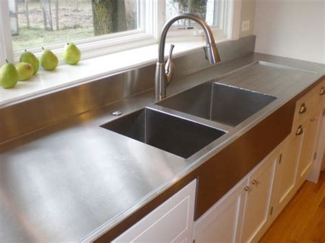 Two Men and a Little Farm: OUR STAINLESS STEEL SINK / COUNTER AND A NEW VERSION