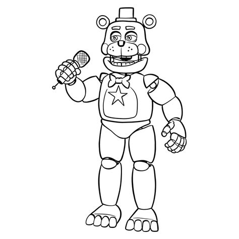 How to draw Rockstar Freddy (FNaF) - SketchOk