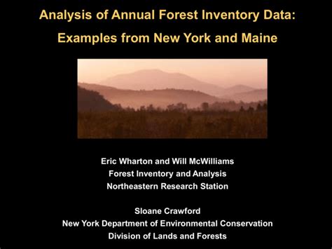 Analysis of Annual Forest Inventory Data: